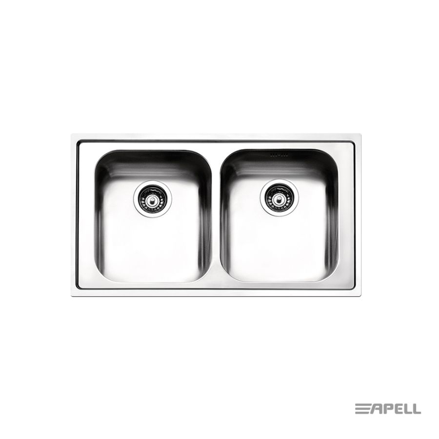 Νεροχύτης Κουζίνας Ανοξείδωτος Anniversario 86x50 Αpell Inox Σαγρέ 8330-112