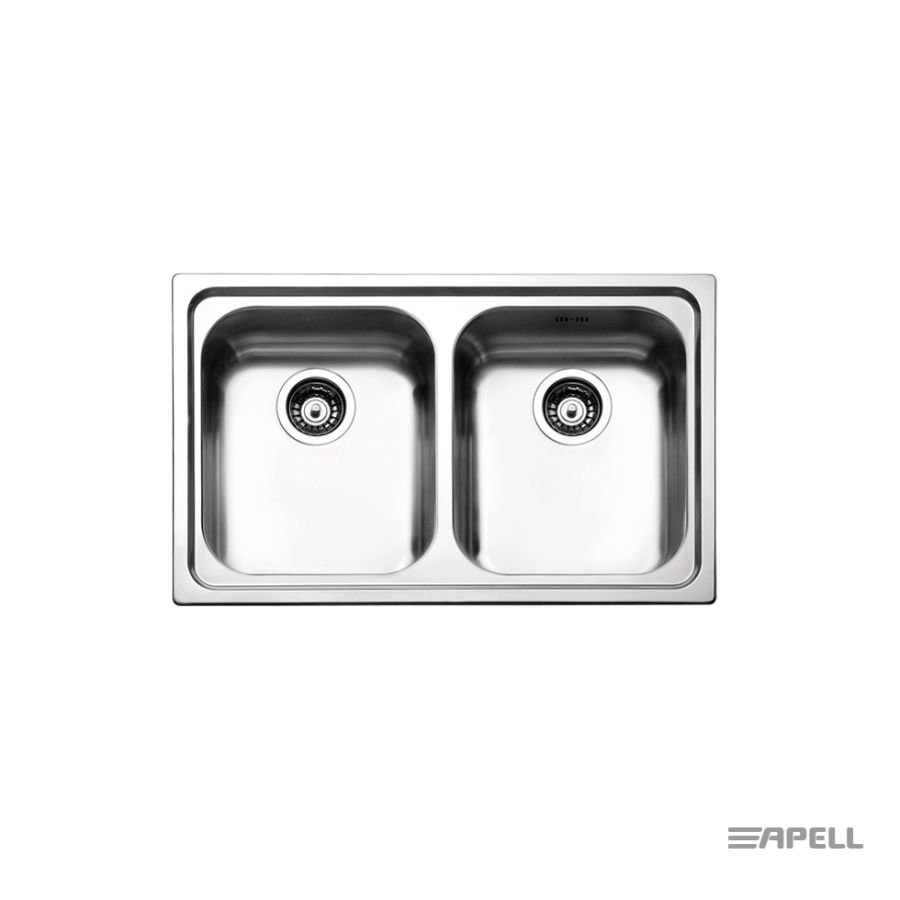 Νεροχύτης Κουζίνας Ανοξείδωτος Anniversario 79x50 Αpell Inox Σαγρέ 8380-112