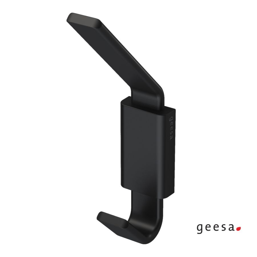 Άγκιστρο μπάνιου διπλό Frame Geesa Black Matt 8415-400