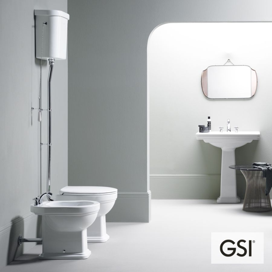 Λεκάνη Υψηλής Πίεσης Κατωστόμια CLASSIC με καζανάκι και κάλυμμα Soft Close MS87C White, GSI White 871000HC-300