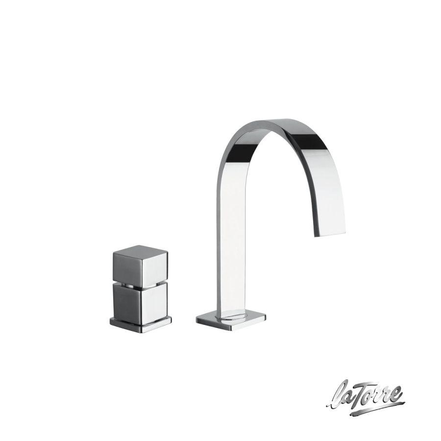 Μπαταρία Νιπτήρα Επικαθήμενη 2 οπών με Αυτόματη Βαλβίδα Ki-Stream La Torre Chrome 19300-100