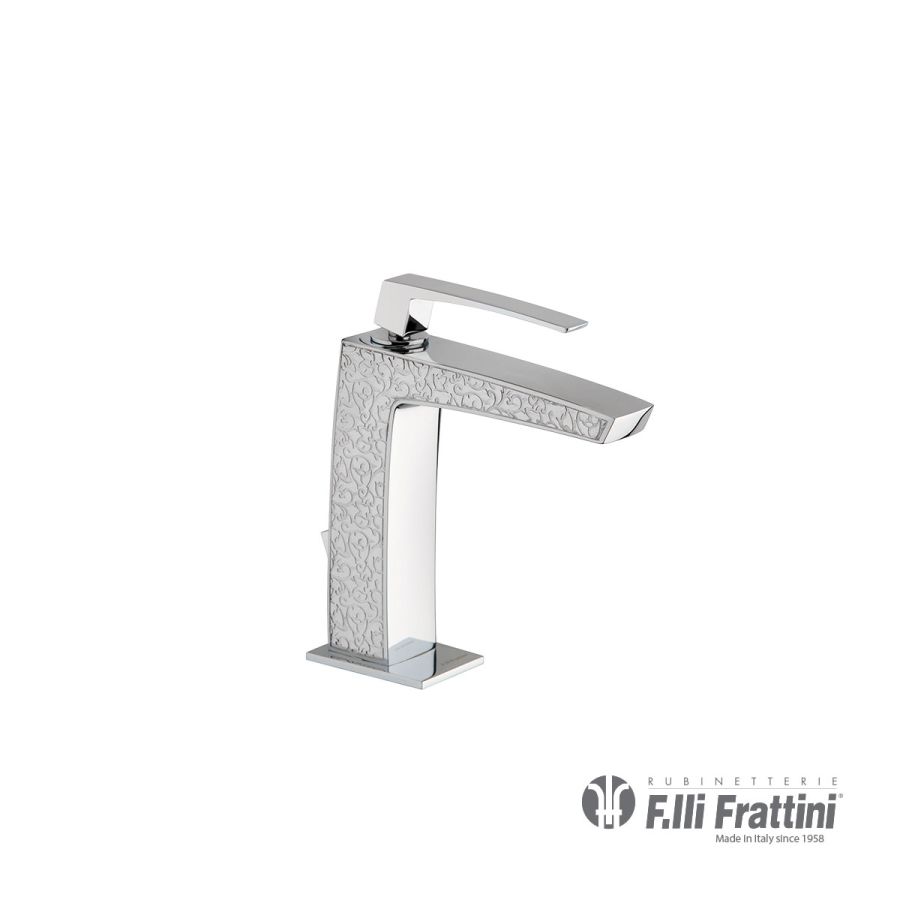 Μπαταρία Νιπτήρα με Αυτόματη Βαλβίδα Luce Frattini decor Chrome 84054D-100