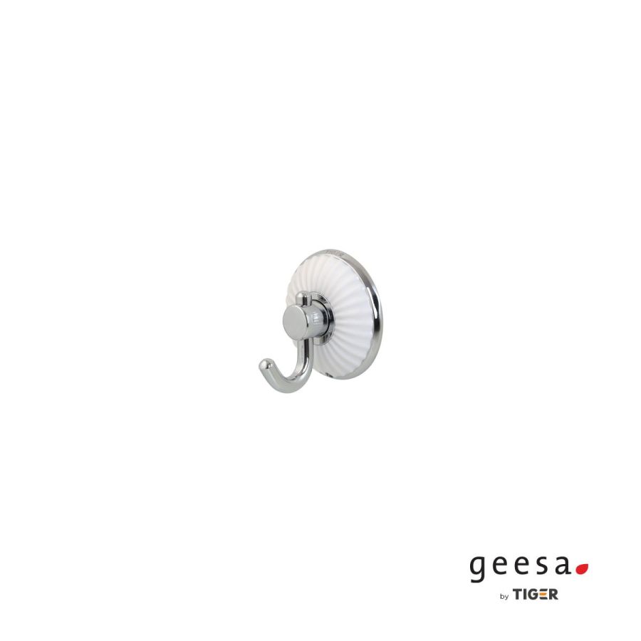 Άγκιστρο μπάνιου μονό ivy Geesa Chrome/White 1334630346-100300