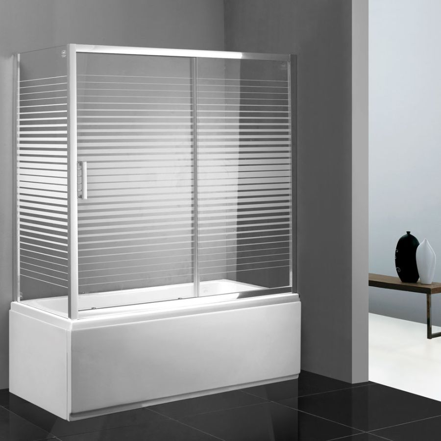 SLIDER BATH PLAZA 140  (137-141εκ) DEVON STRIPES SLBD140S-100