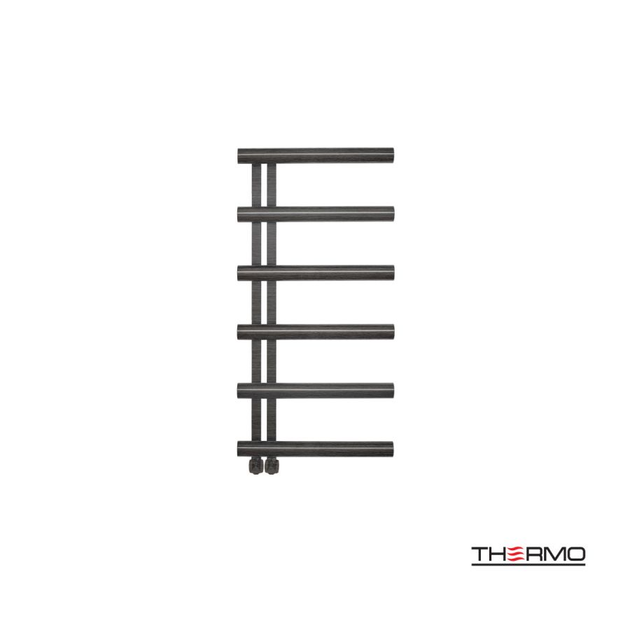 Θερμαινόμενη Πετσετοκρεμάστρα μπάνιου Inox ACCENT  100x50 Black Brushed PVD ACC10050-411