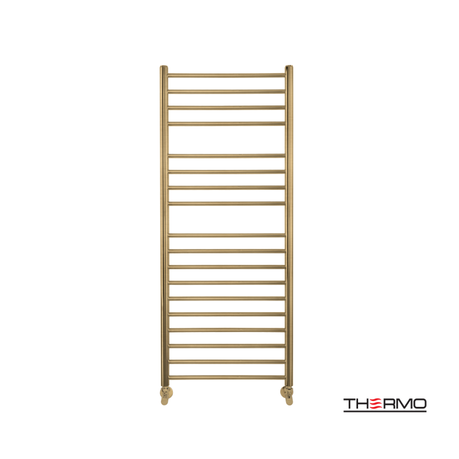 Θερμαινόμενη Πετσετοκρεμάστρα μπάνιου Inox BELLAVIA  120x50 Brushed Brass(Gold) PVD BEL12050-211