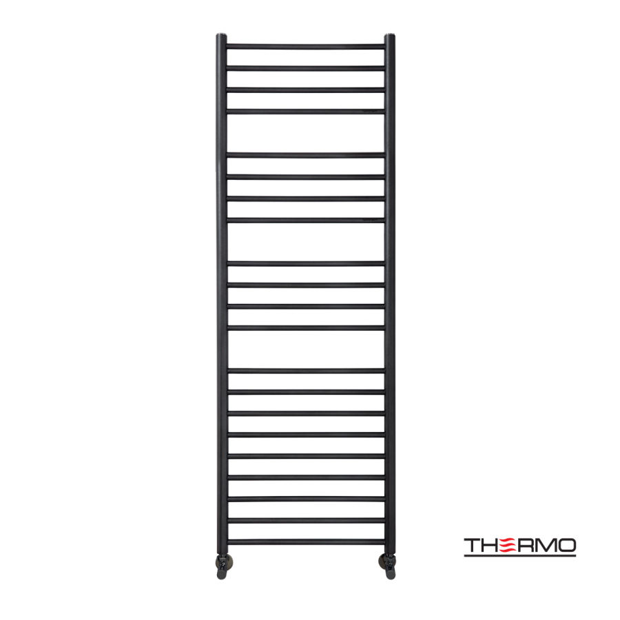 Θερμαινόμενη Πετσετοκρεμάστρα μπάνιου Inox BELLAVIA 150x50 Silk Black BEL15050-401