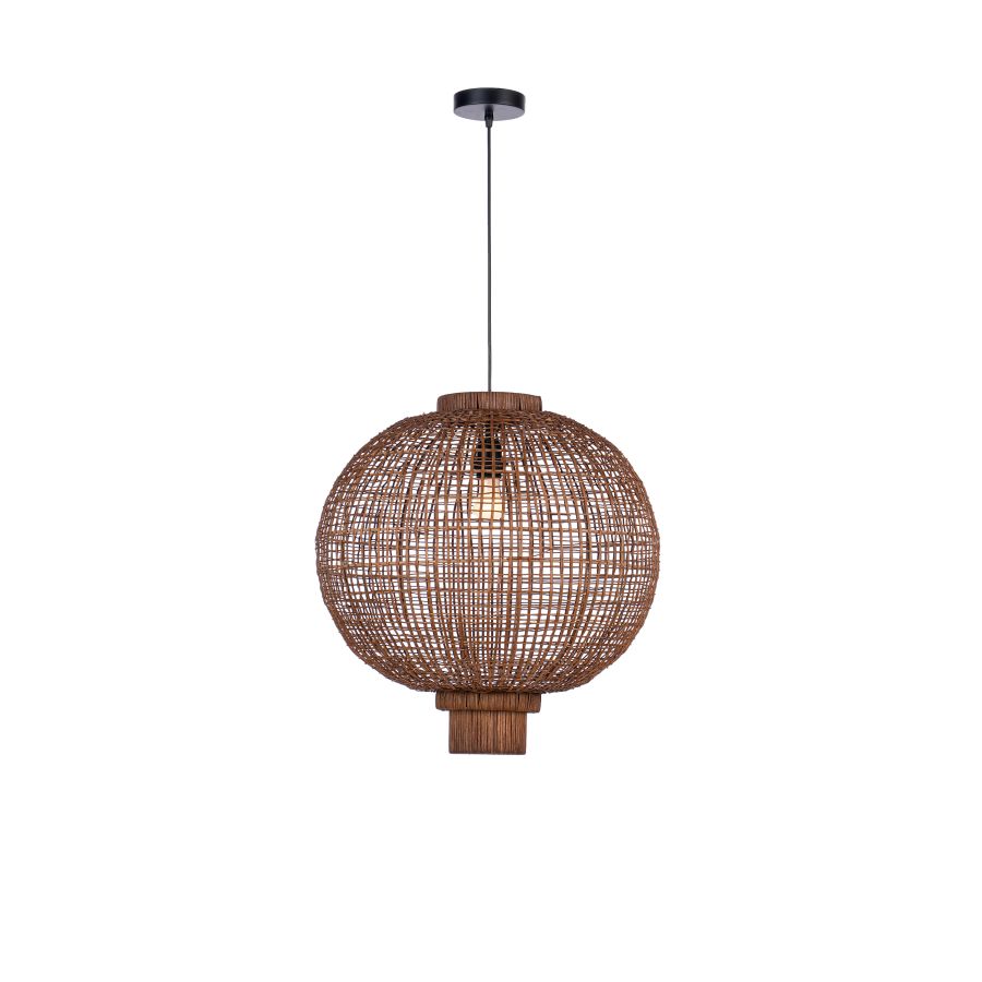 BELLO - Μονόφωτο Κρεμαστό Φωτιστικό Rattan Sun Light BELLO