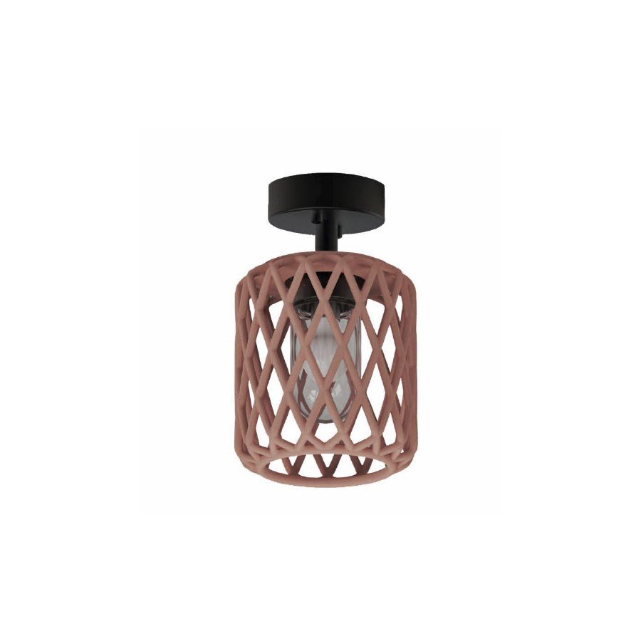 Φωτιστικό Οροφής 23xH30cm 1xE27 Τσιμεντένιο Απόχρωση Άργιλου Sun Light CESTA-23C-RD