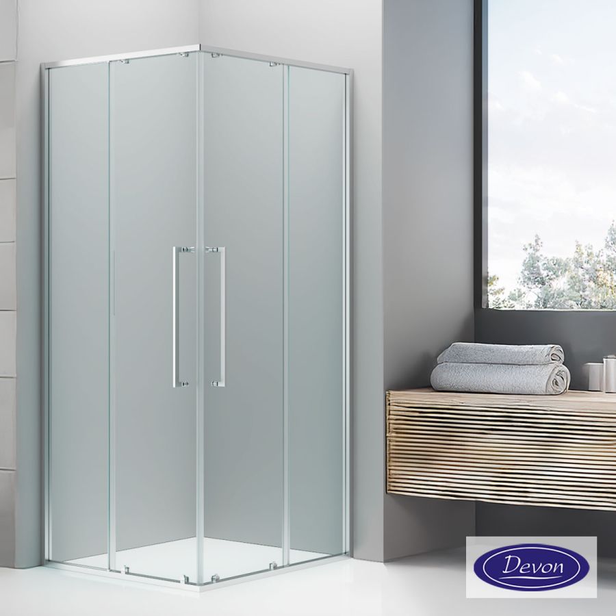 C.ENTRY DEVON ELLI 100x80 (97,5-99 x 77,5-79 εκ.) CLEAN-GLASS CHROME CL10080C-100