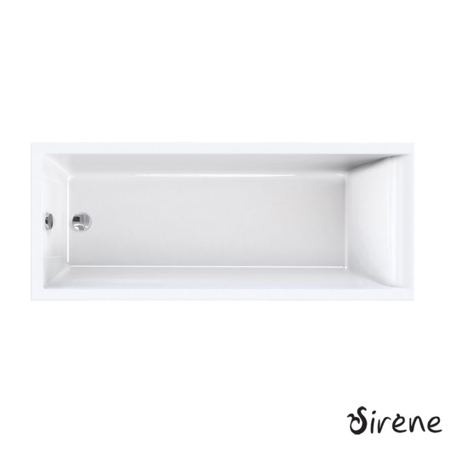 Μπανιέρα Ακρυλική CLARISSA 120x70, Sirene White CLA12070