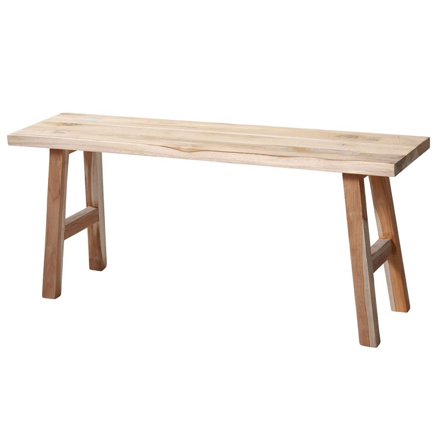 Πάγκος Teak Wood 100x25x42cm MRShome  DF-0047000
