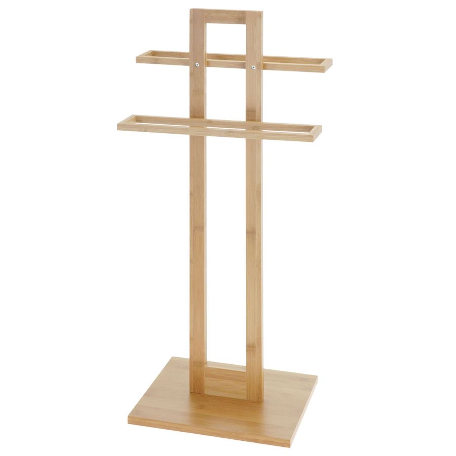 Επιδαπέδια Κρεμάστρα 2 Θέσεων από Bamboo 37x25x85cm MRShome DF-0092000
