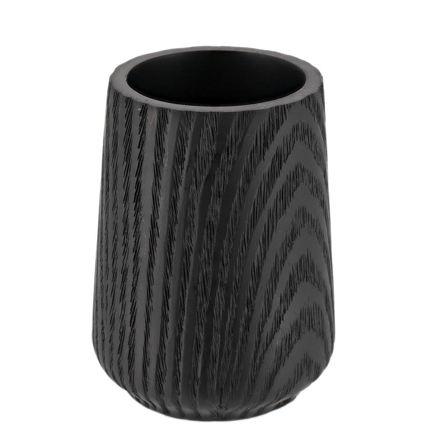 Ποτήρι Οδοντόβουρτσας Polyresin Μαύρο MRShome DS-4662L04