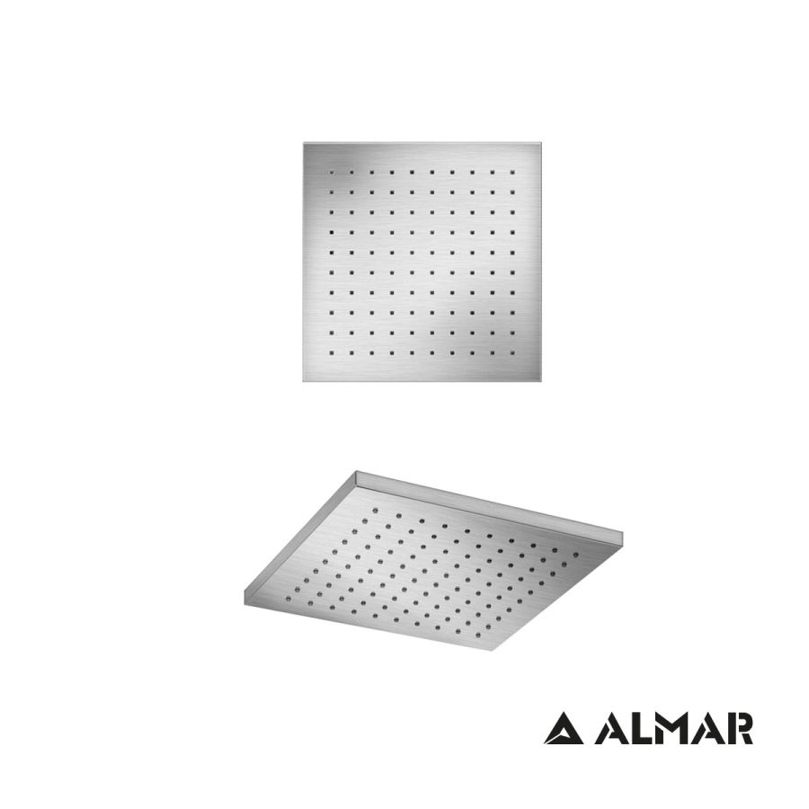 Κεφαλή Ντουζ Emotion 20x20, Almar Inox Finish E044077-110