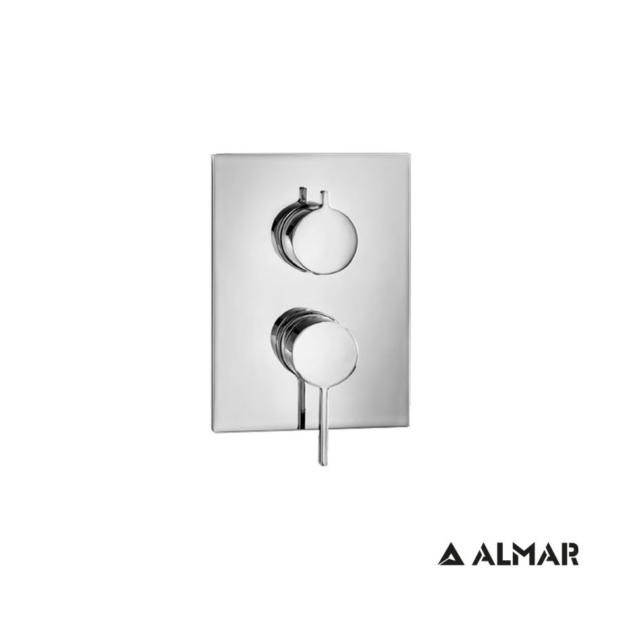 Εξωτερικό Τμήμα Μίκτη Εντοιχισμού 3 Εξόδων Core Push Almar Chrome E186543-100