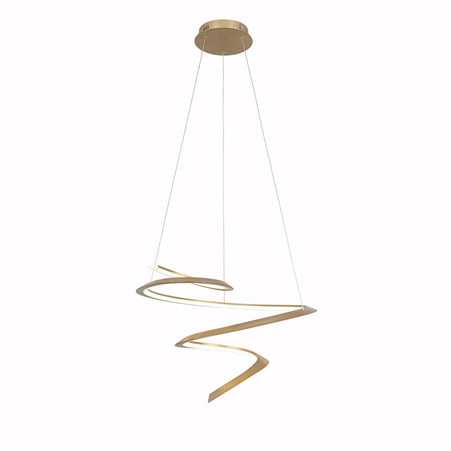 Φωτιστικό Κρεμαστό  Χρυσαφί 60xH150cm Led 40w 3000K 2000lm Triac Dimmable Sun Light FLORA-600 