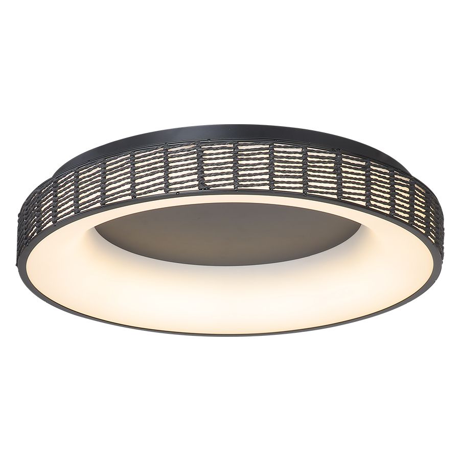 Πλαφονιέρα Οροφής Μαύρο Paper Fest 41xH10,5cm Led max 44w 2100lm CCT 3000-6000K Dimmable by Remote Control Sun Light FORTE-40-BK