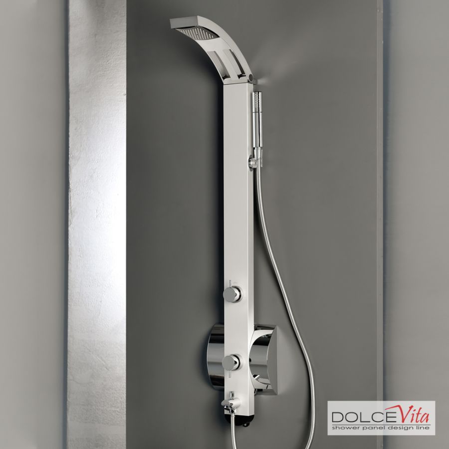 Στήλη Ντουζ IDEA με μίκτη και στόμιο Alu Satin IDEAS-100