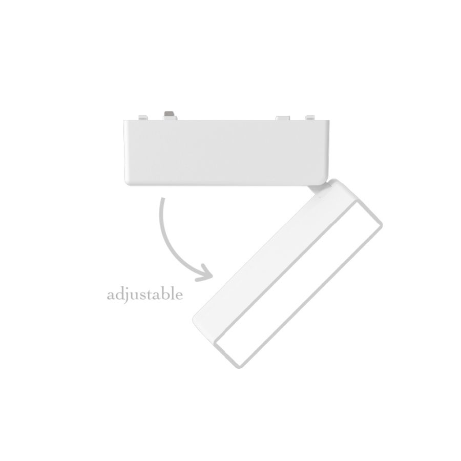 InLight Φωτιστικό LED 5W 3CCT για Ultra-Thin μαγνητική ράγα σε λευκή απόχρωση by tuya and zigbee D:12,8cmX8cm T04905-WH