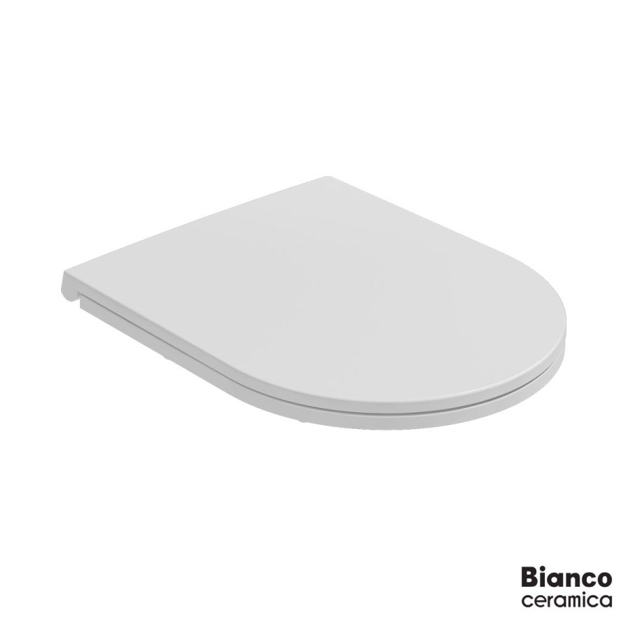 ΚΑΛ.ΛΕΚ.SLIM SOFT CLOSE BIANCO CERAMICA WHITE MATT/CHR MS38C-301