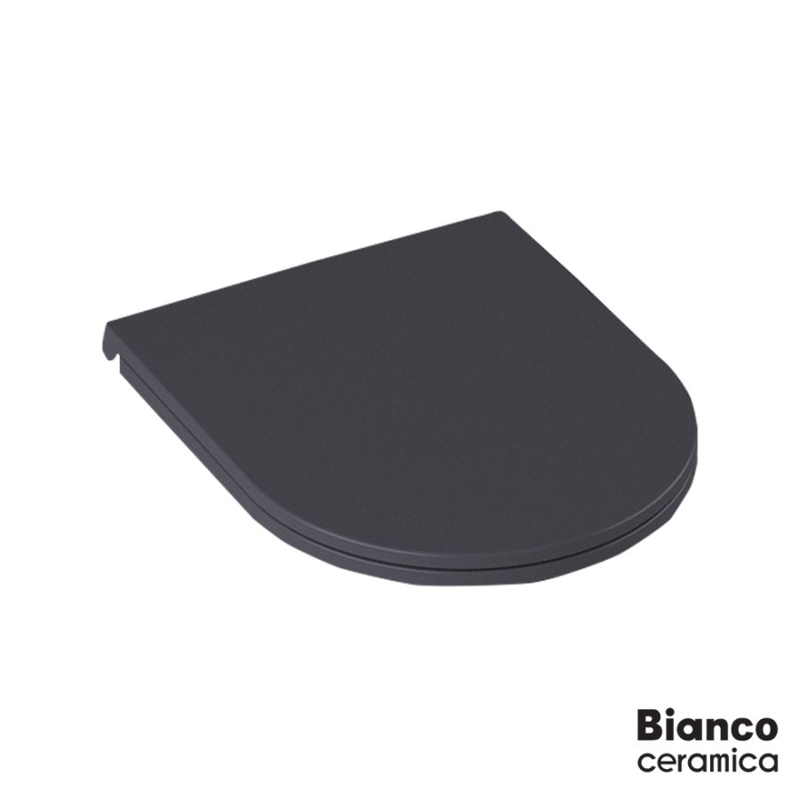 Κάλυμμα Λεκάνης LENTA Slim soft close Bianco Ceramica Antracite Matt MS38C-421