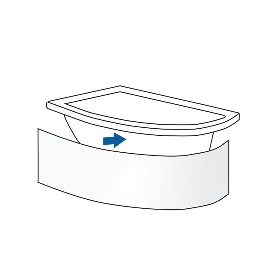 Ποδιά μπανιέρας 160x90x51h, SIRENE PC16090/51