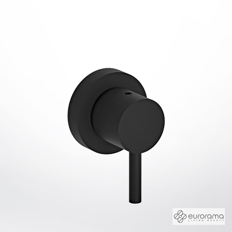Εκτροπέας 3 εξόδων για εντοιχισμένο σύστημα ντουζιέρας, Eurorama Klint, Tonda, Slot Black Matt R4751-400