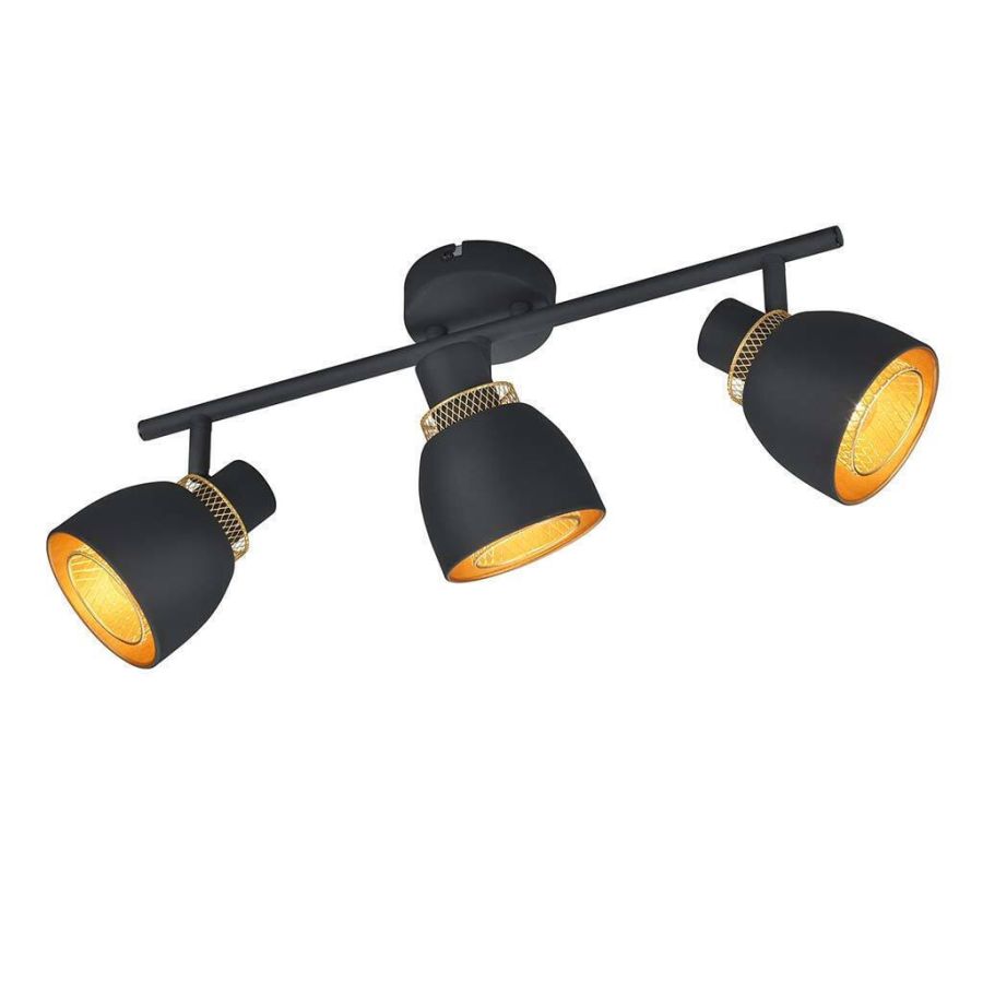 Φωτιστικό Σποτ Τρίφωτο 3xE14 10xW45xH20cm Μέταλλο Μαύρο Ματ Trio Lighting RL Punch R80813032