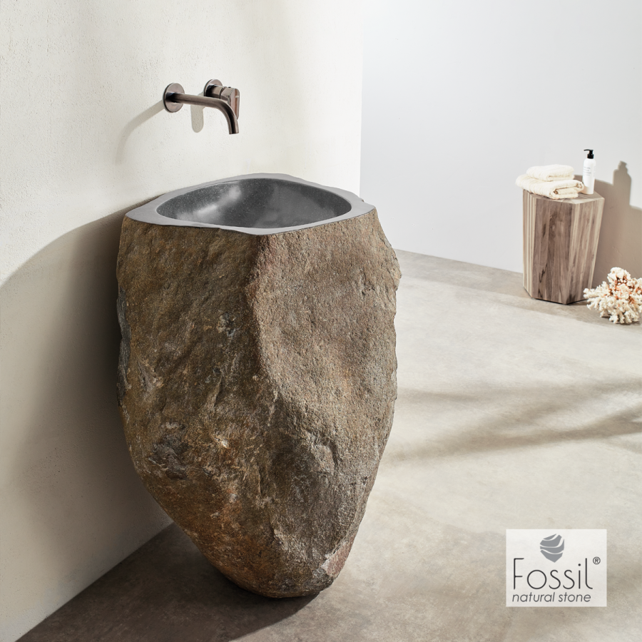 Νιπτήρας Πέτρινος Riverstone Vero Φ40-75 h.85-90 Fossil RP90