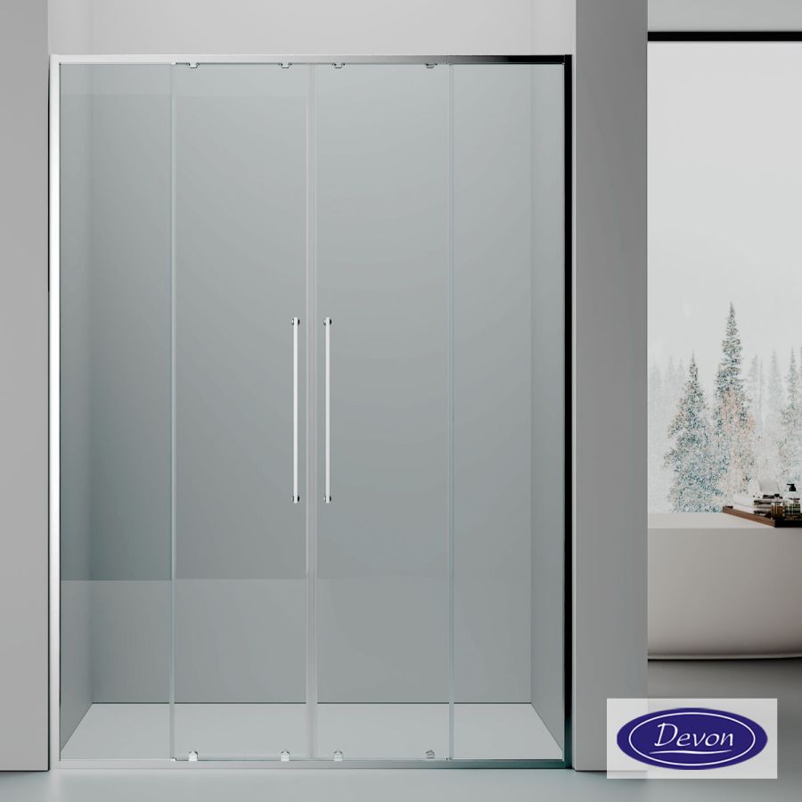 SLIDER 160 (157-160εκ) DEVON ELLI CLEAN-GLASS CHROME SL2L160C-100