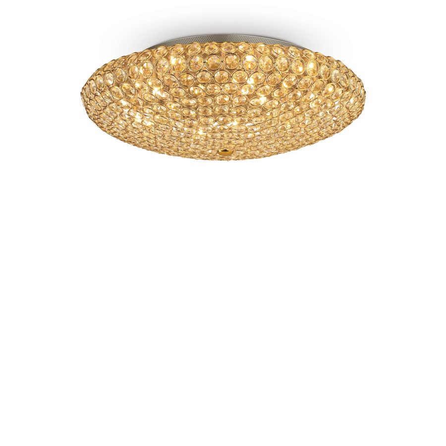 Φωτιστικό Οροφής KING PL9 Χρυσό Ideal Lux 073262