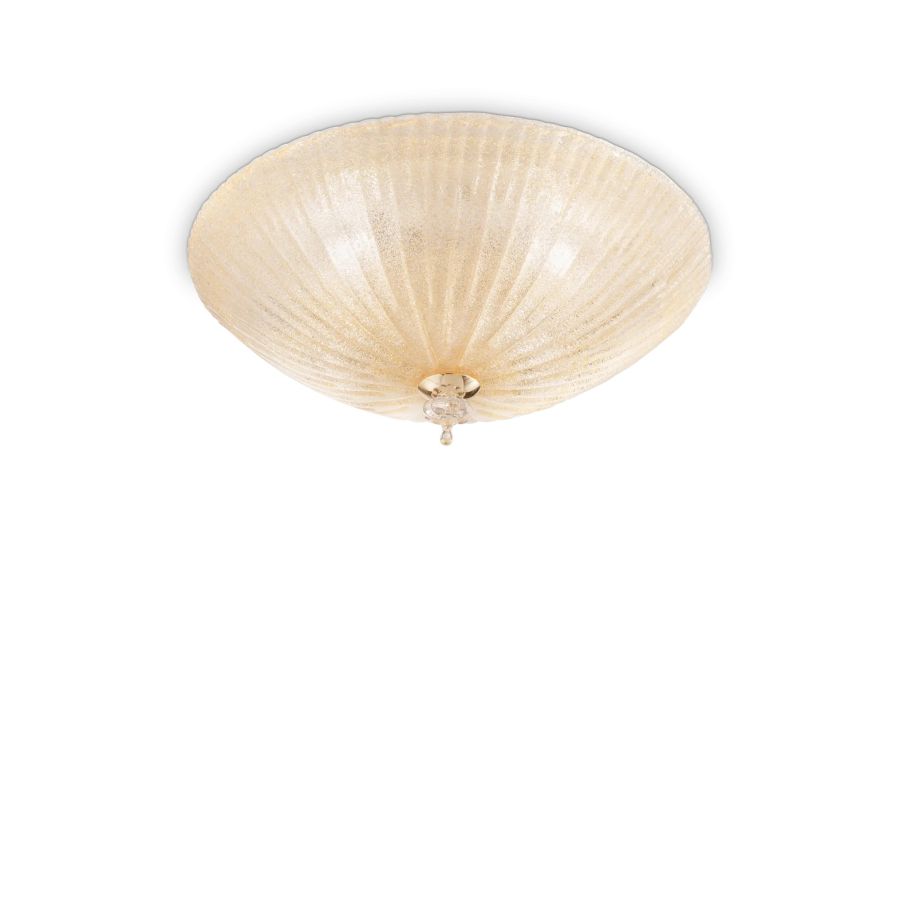 Φωτιστικό Οροφής SHELL PL3 AMBRA Ideal Lux 140179