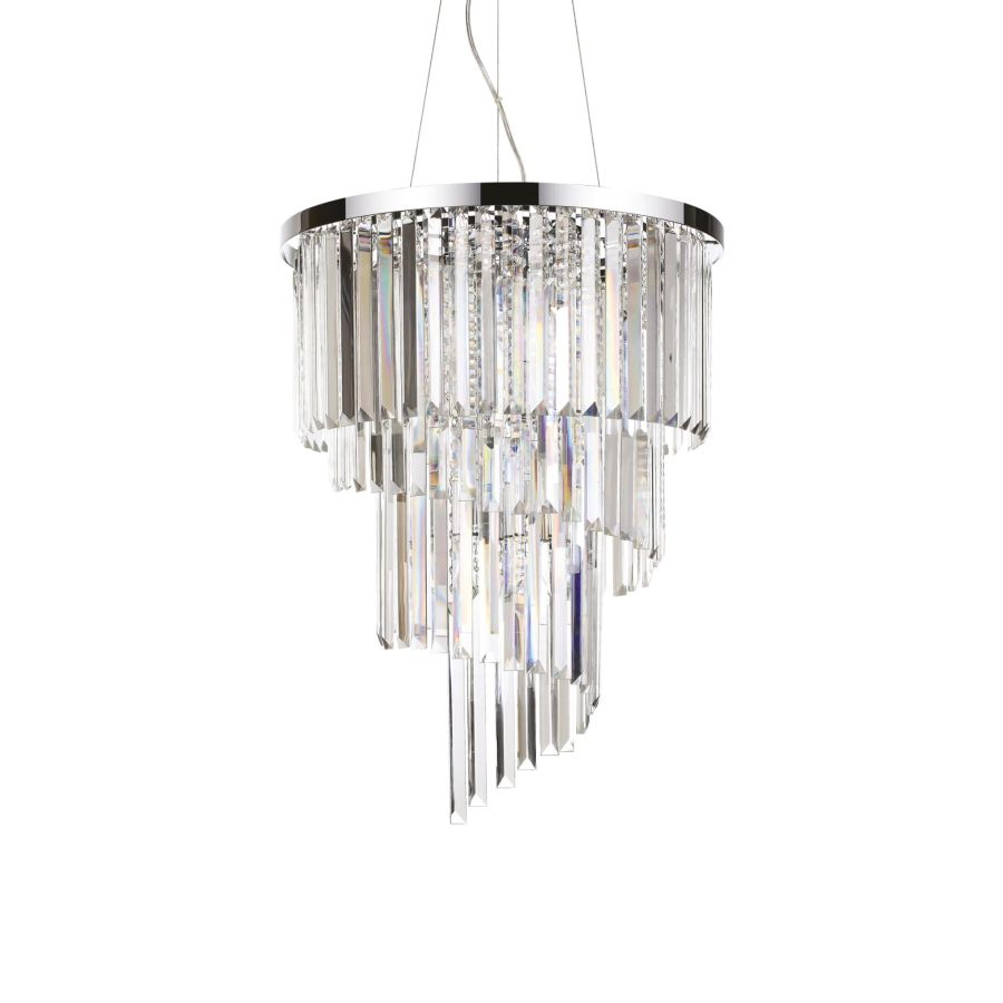 Κρεμαστό Φωτιστικό CARLTON SP12 Χρώμιο Ideal Lux 166247
