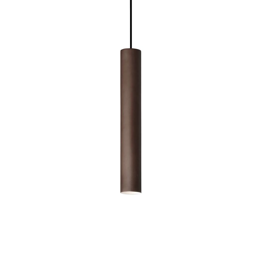 Κρεμαστό Φωτιστικό LOOK SP1 ROUND D60 H400 Καφέ Ideal Lux 170589