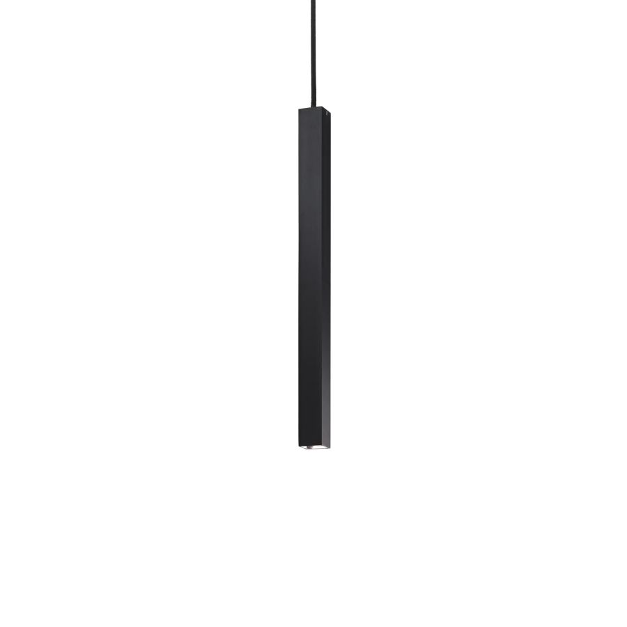 Κρεμαστό Φωτιστικό LOOK LED SP1 SQUARE D30 H400 ON-OFF Μαύρο 3000K Ideal Lux 194202