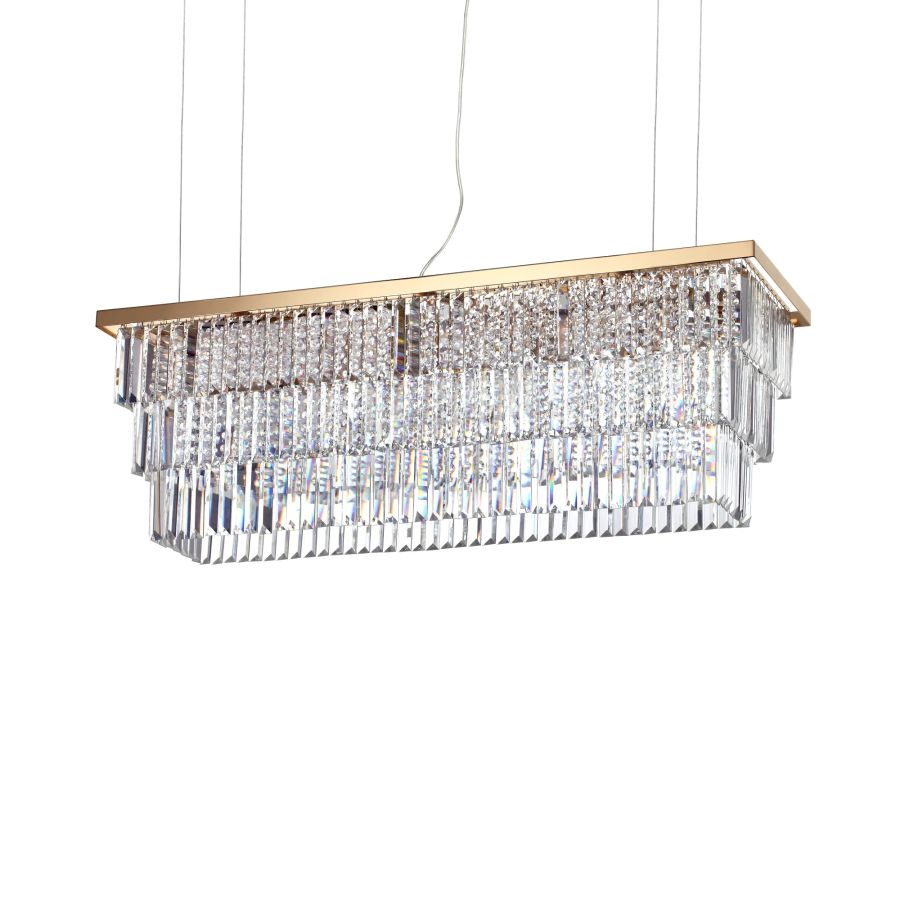 Κρεμαστό Φωτιστικό MARTINEZ SP8 Χρυσό Ideal Lux 213583