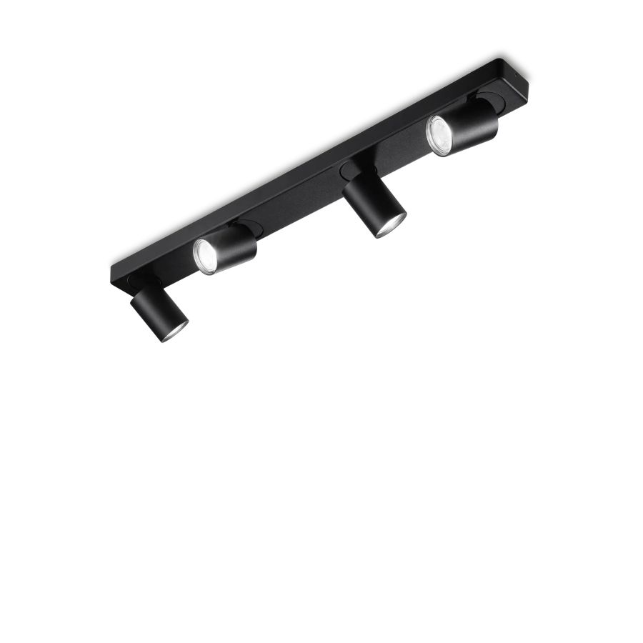 Φωτιστικό Οροφής RUDY PL4 ROUND Μαύρο Ideal Lux 229072