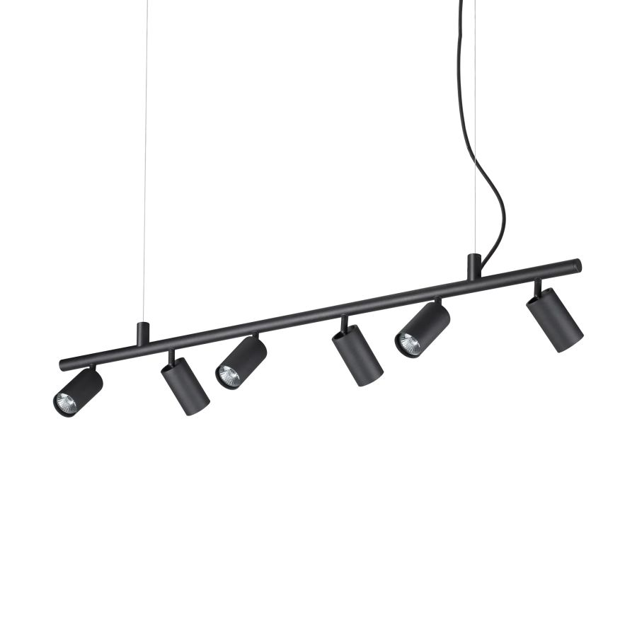 Κρεμαστό Φωτιστικό DYNAMITE SP6 ROUND Μαύρο Ideal Lux 231396