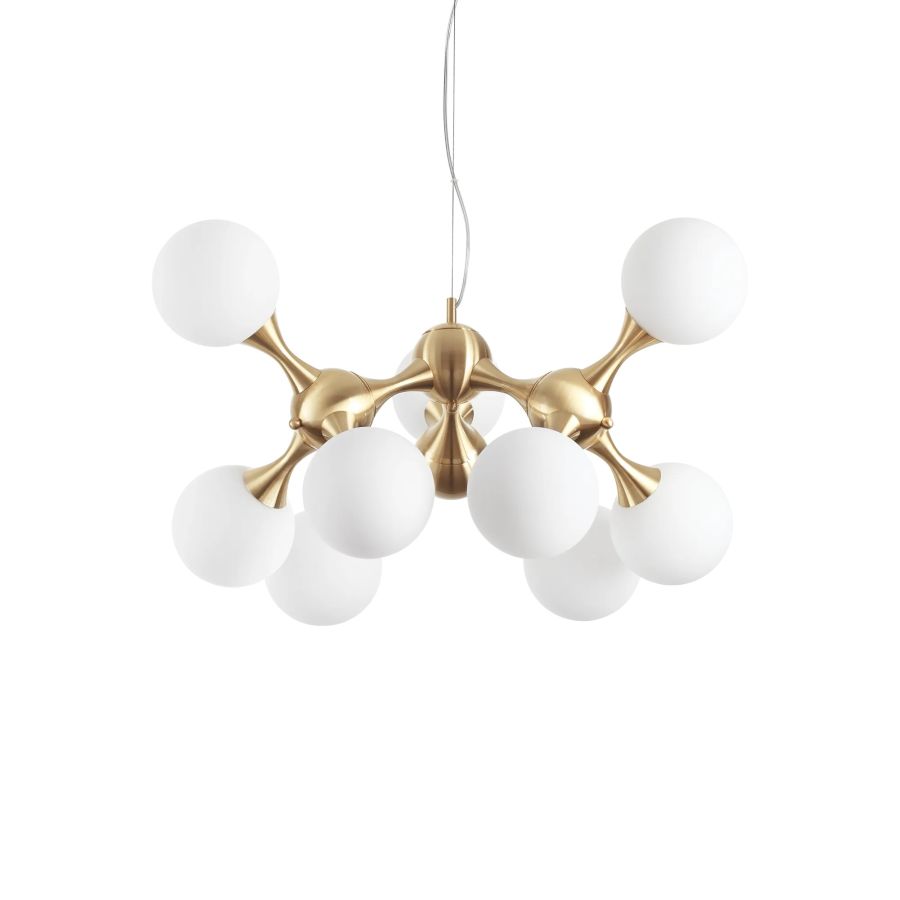 Κρεμαστό Φωτιστικό NODI SP9 Ορείχαλκος Ideal Lux 241036