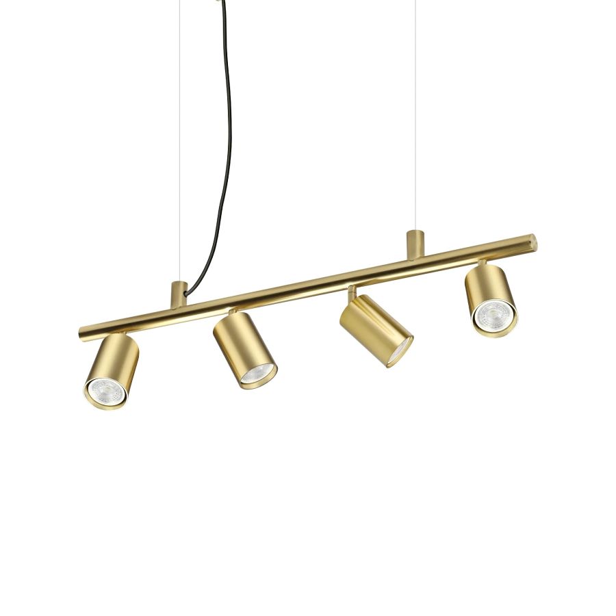Κρεμαστό Φωτιστικό DYNAMITE SP4 ROUND Ορείχαλκος Ideal Lux 244624