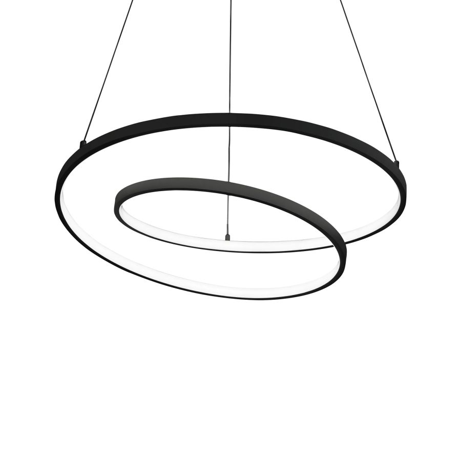 Κρεμαστό Φωτιστικό OZ SP D080 ON-OFF Μαύρο 3000K Ideal Lux 269450