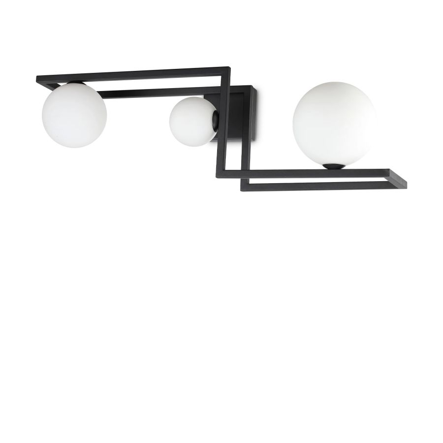 Φωτιστικό Οροφής ANGOLO PL3 Μαύρο Ideal Lux 284286