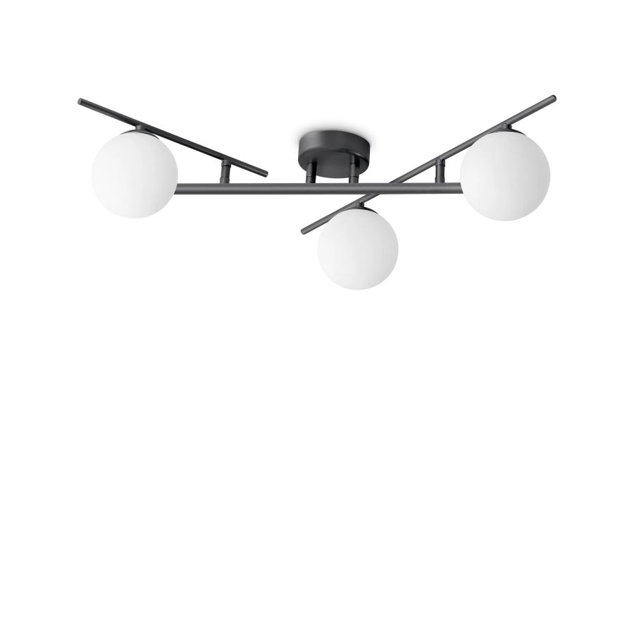 Φωτιστικό Οροφής ATLAS PL3 Μαύρο Ideal Lux 311357