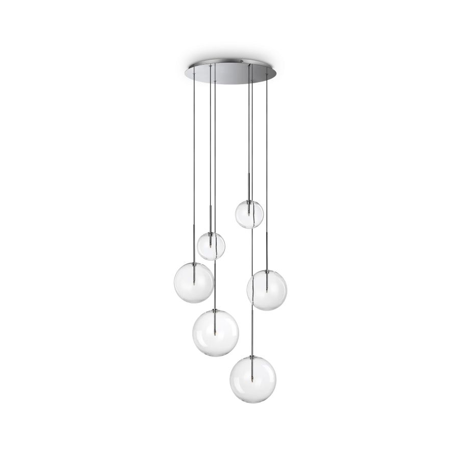 Κρεμαστό Φωτιστικό EQUINOXE SP6 Χρώμιο Ideal Lux 317250