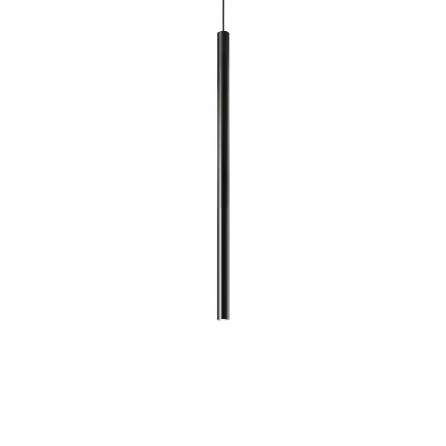 Κρεμαστό Φωτιστικό LOOK LED SP1 ROUND D30 H400 DALI/PUSH Μαύρο 3000K Ideal Lux 321813