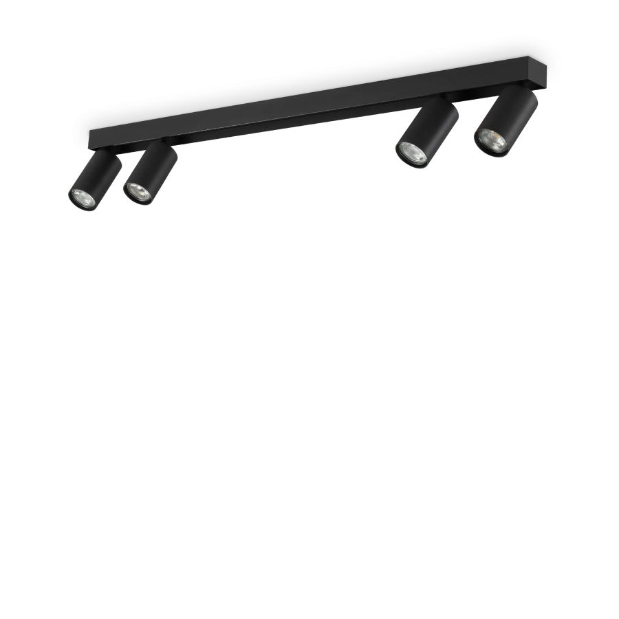 Φωτιστικό Οροφής Προφίλ PL4 Μαύρο Ideal Lux 328195