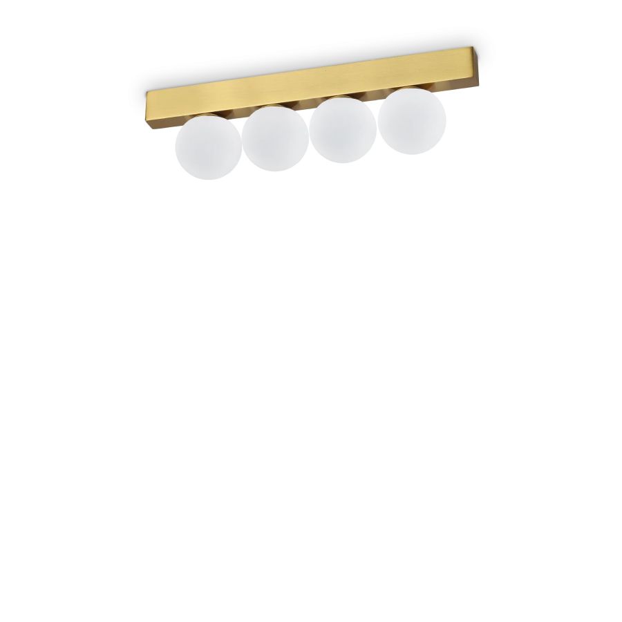 Φωτιστικό Οροφής BINOMIO LED PL4 Ορείχαλκος Ideal Lux 328249