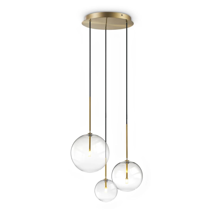 Κρεμαστό Φωτιστικό EQUINOXE SP3 Ορείχαλκος Ideal Lux 339702