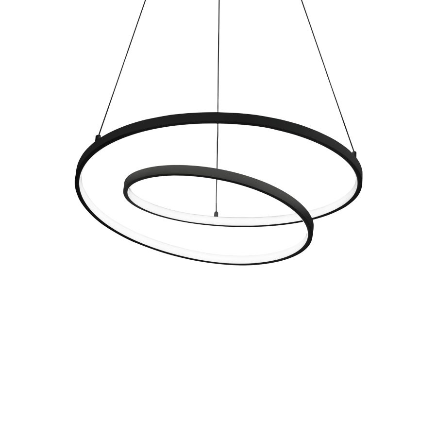 Κρεμαστό Φωτιστικό OZ SP D060 ON-OFF Μαύρο 2700K Ideal Lux 342351